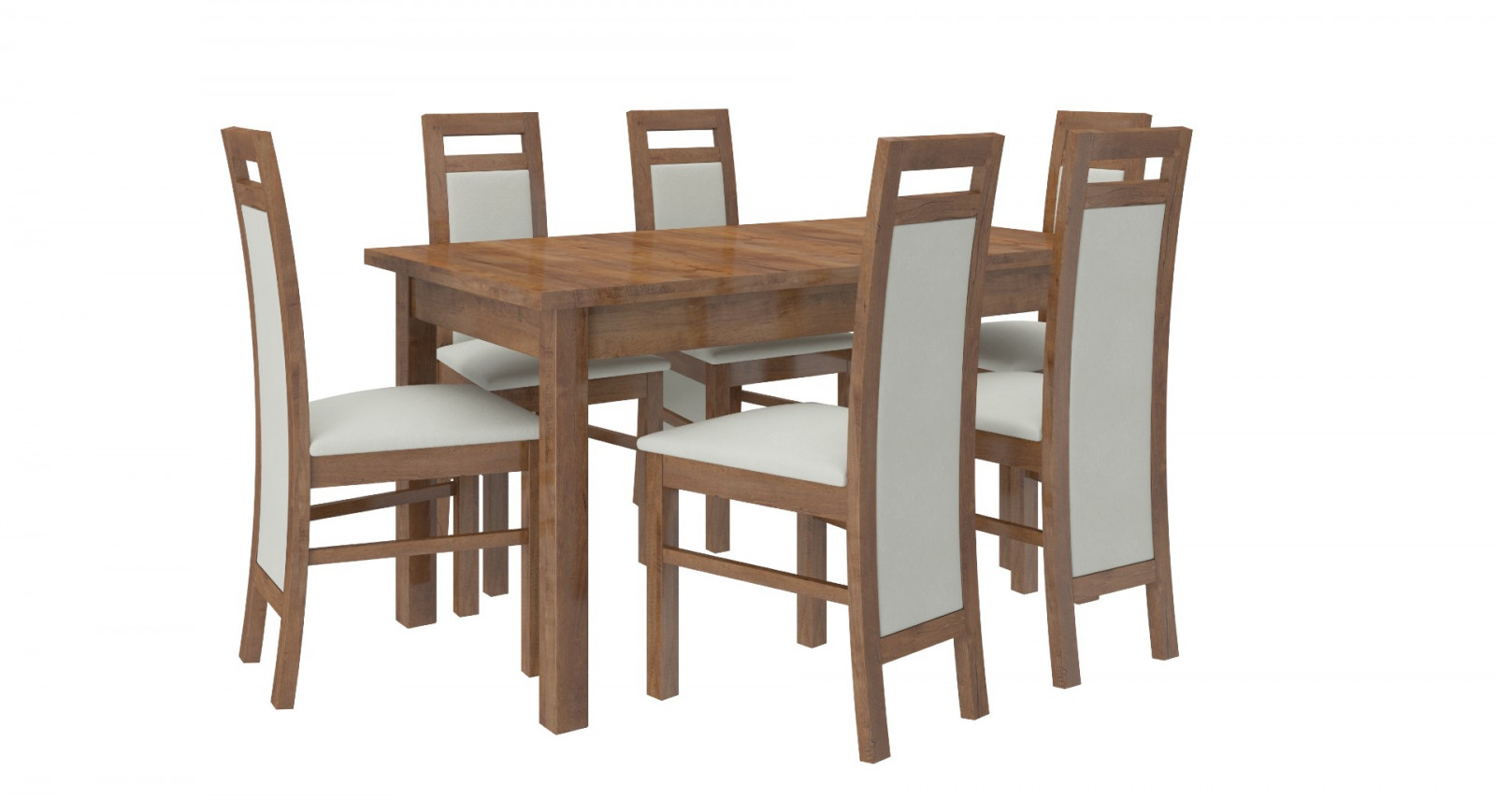 jídelní stůl a židle z masivu dub lefkas, potah Paros 02