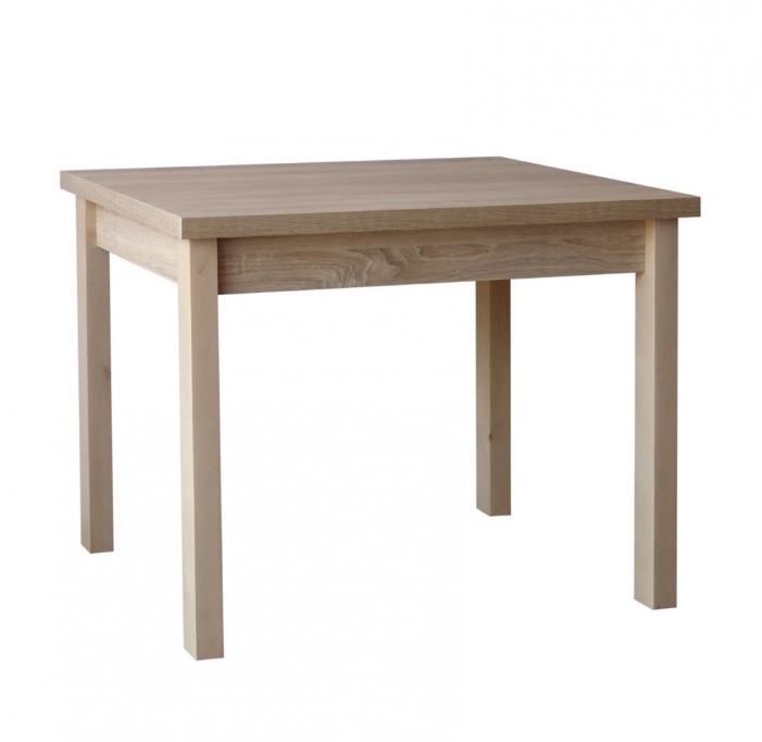 Jídelní stůl bílý s deskou stolu dub sonoma 