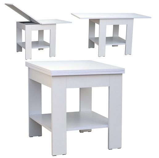 Konferenční rozkládací stolek bílý 