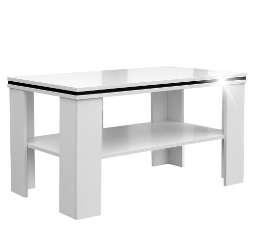 Luxusní moderní konferenční stolek v lesku bílý