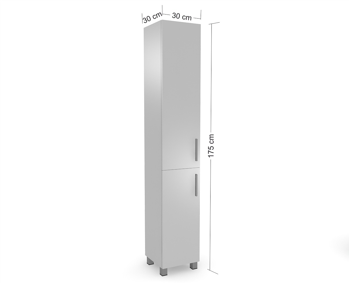 rozměry vysoké koupelnové skříňky bílé