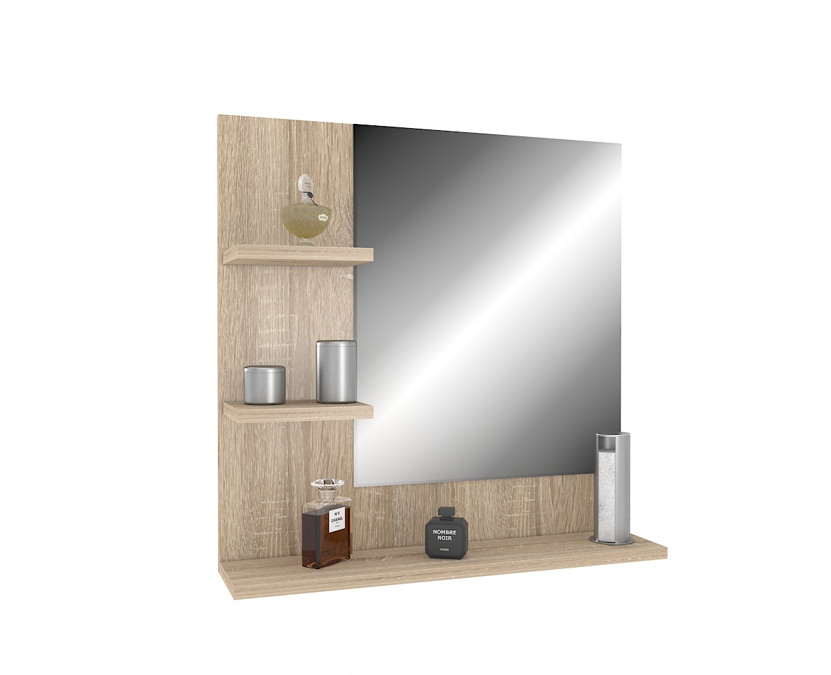 koupelnové zrcadlo s policí dub sonoma