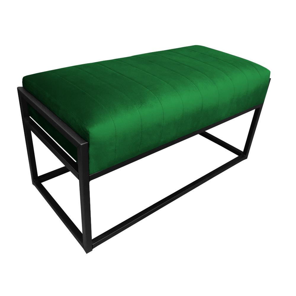 zelená čalouněná lavice