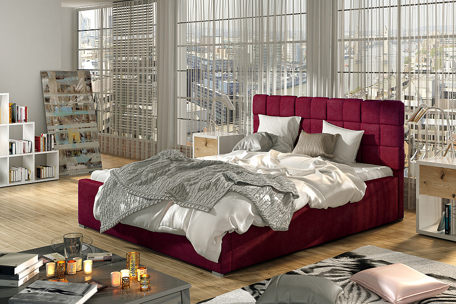 Čalouněná postel 180x200 cm - Matt velvet 68