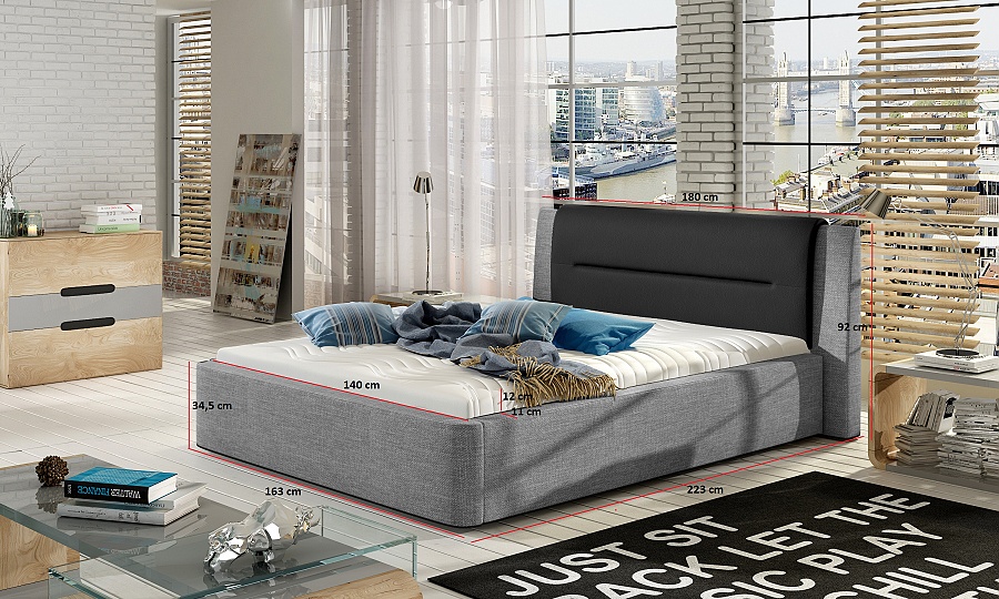rozměry postele 140x200 cm
