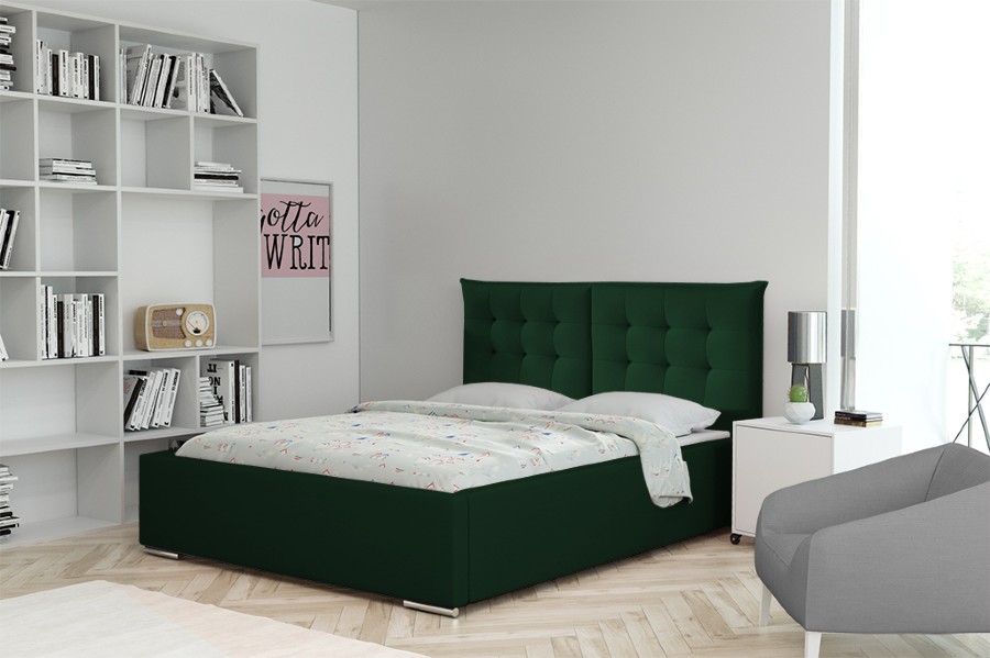 zelená postel