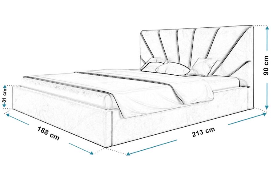rozměry postele