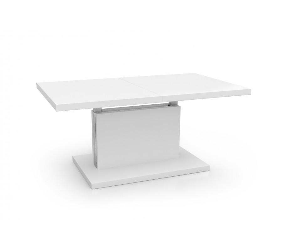 Bílý výškově nastavitelný stolek