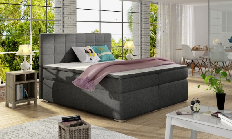 Moderní 180 x 200 stylová postel typu boxspring Alie