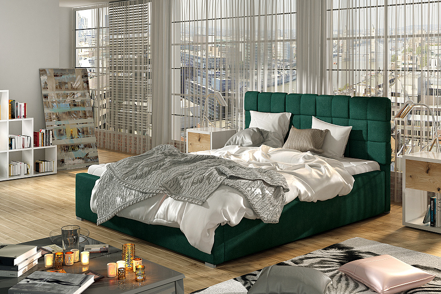 Velká čalouněná postel Gracia 200x200 cm