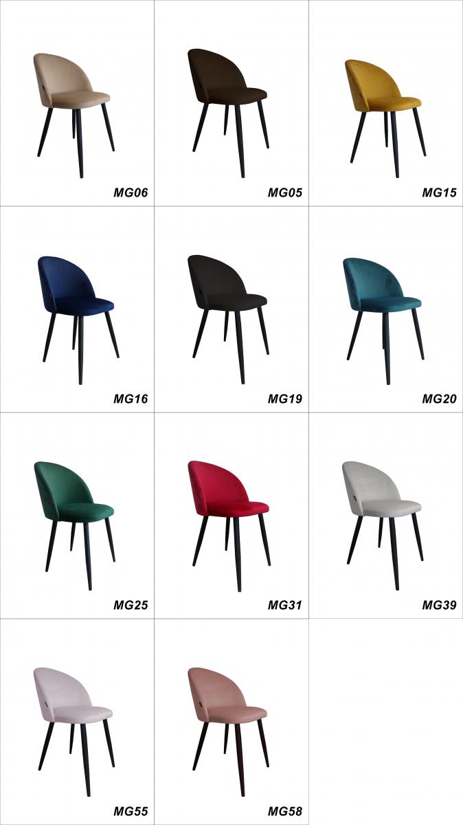 Moderní čalouněná židle Frozen černé nohy