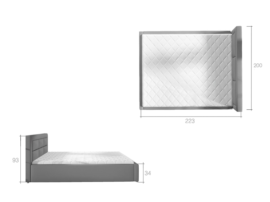Čalouněná postel 180x200 cm Rose