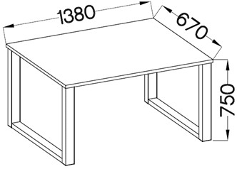 Jídelní stůl Industrial 138x67 cm