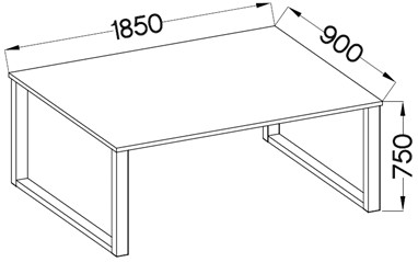 Jídelní stůl Industrial 185x90 cm