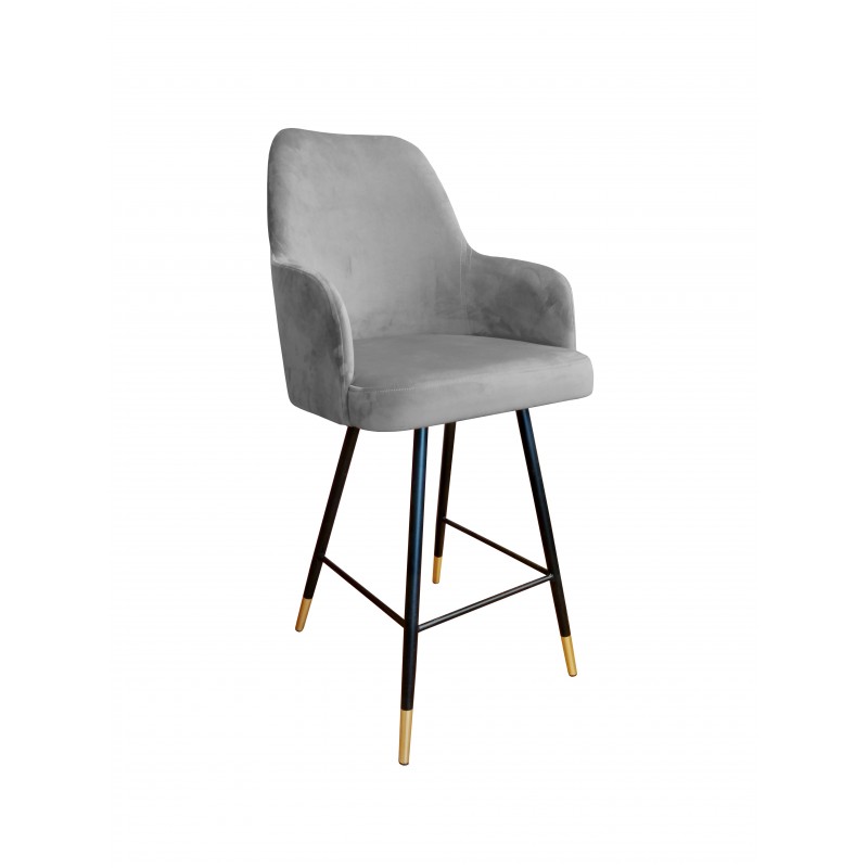 Barová židle s opěradlem Venio černo-zlaté nohy
