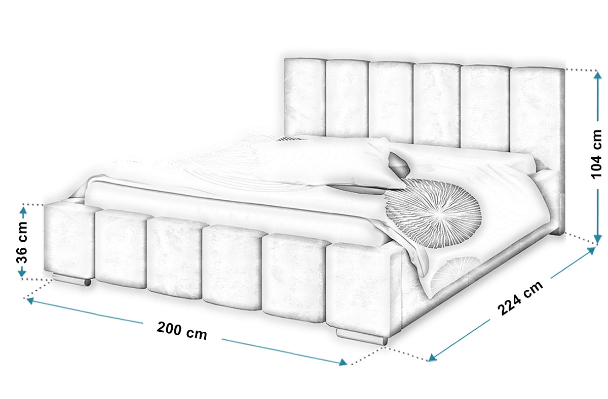 Manželská postel Galo 180x200 cm