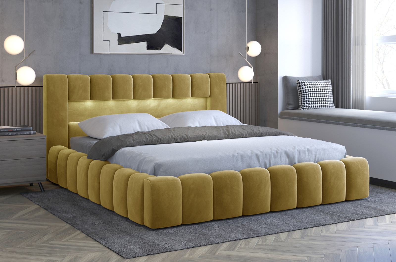 Čalouněná postel Elin 160x200 cm
