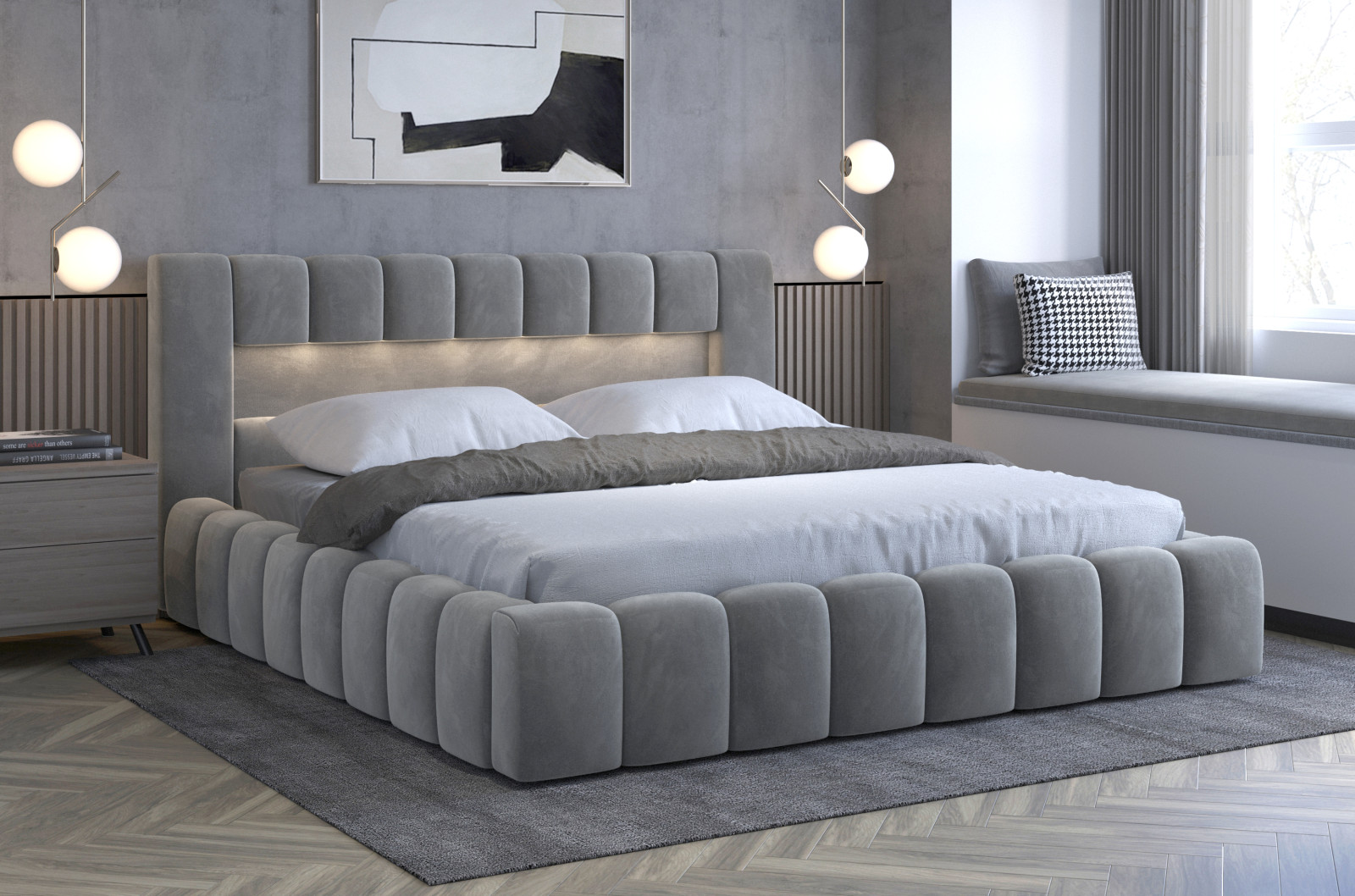 Čalouněná postel Elin 160x200 cm