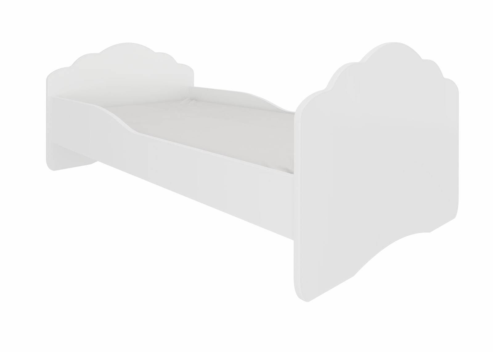 Bílá postel do dětského pokoje Juno 164x88 cm
