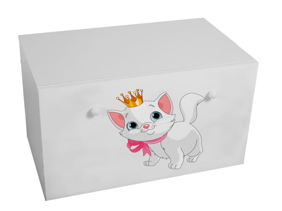 Box na hračky Poqutio s nápisom pre princezné čierny