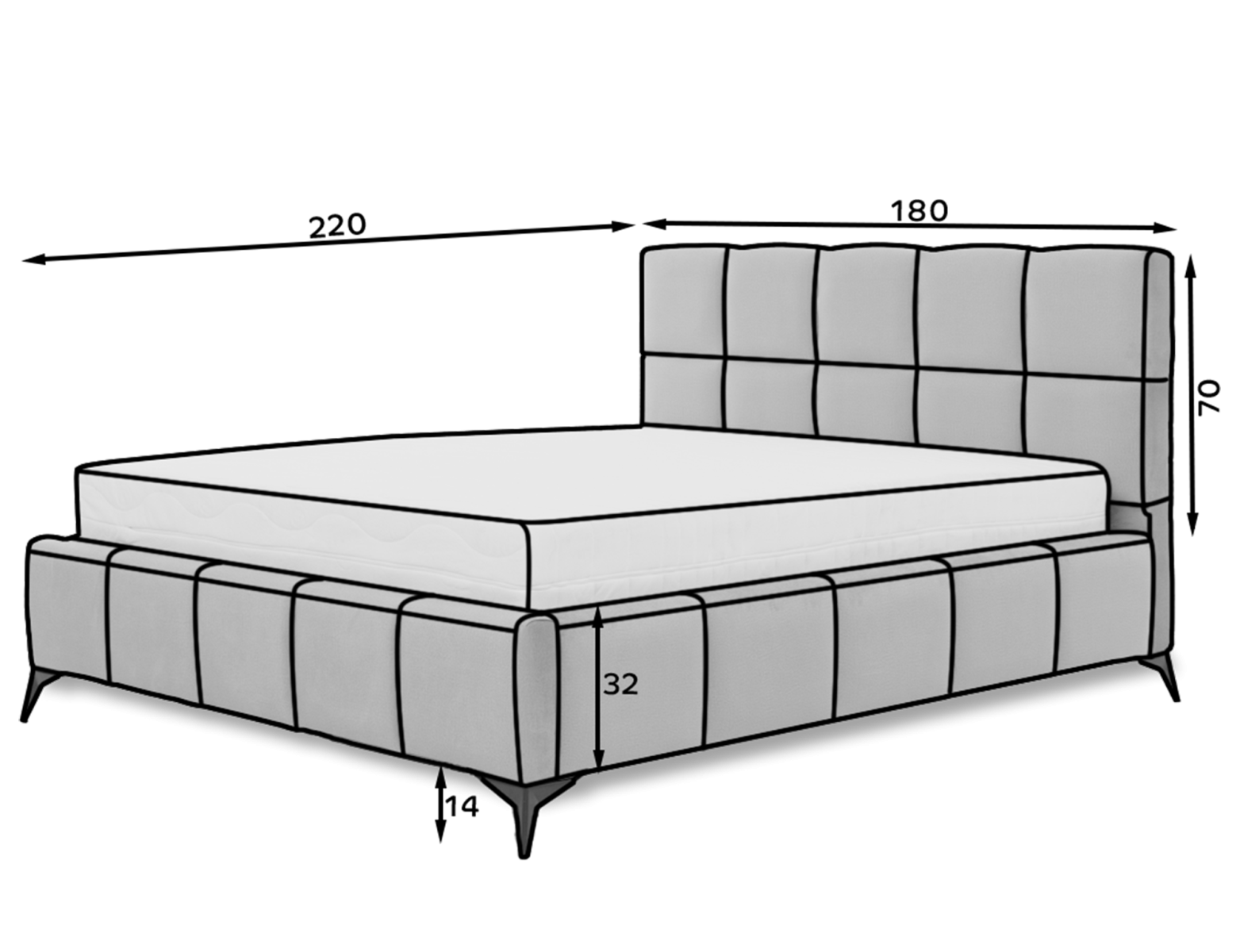 Čalouněná postel  Mist