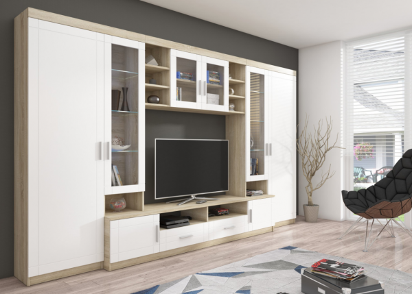 Moderná obývacia stena biela model Pria