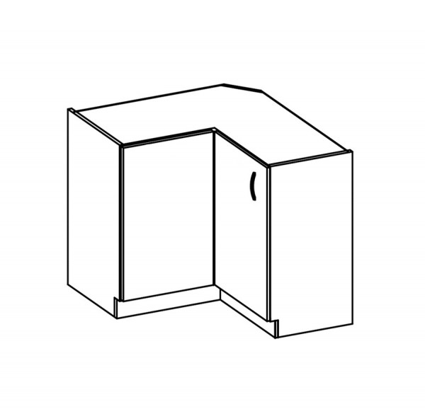 Kuchyňská skříňka spodní rohová 83 x 83 cm šedá