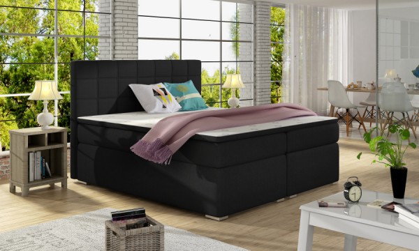 Moderní čalouněná manželská boxspring postel Alie 160 x 200
