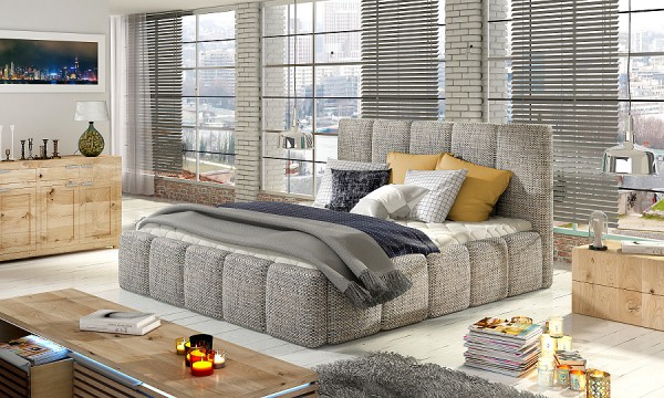 Čalouněná postel 140 x 200 cm s úložným prostorem Hedvika