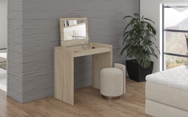 Moderný toaletný stolík Beathe dub sonoma