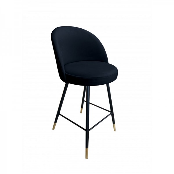 Barová stolička Glamon čierno-zlaté nohy