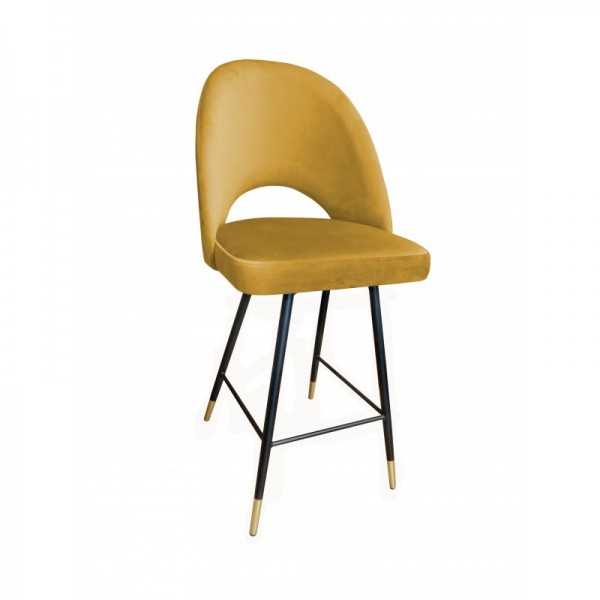 Barová židle do kuchyně Lovikka černo-zlaté nohy