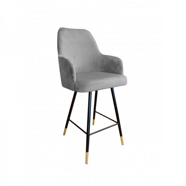 Barová židle s opěradlem Venio černo-zlaté nohy