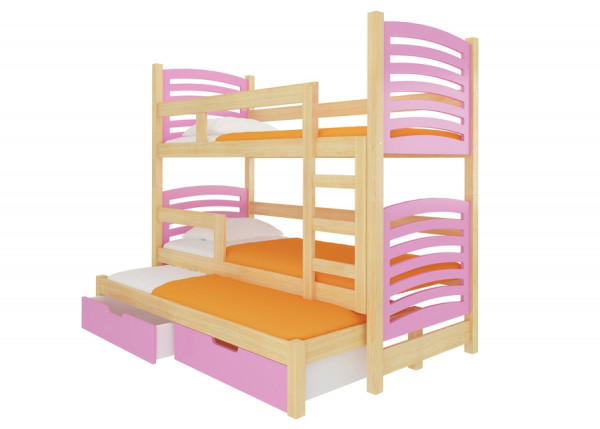 Dětská patrová postel s výsuvným lůžkem Molly