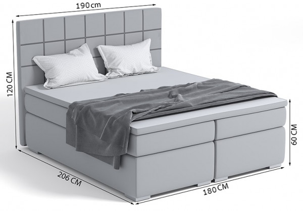 Kontinentální postel Elity 180x200 cm