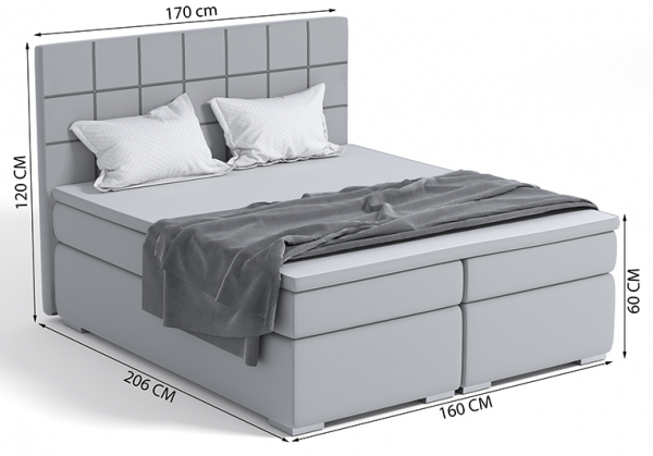 Manželská postel 160x200 cm Nixa