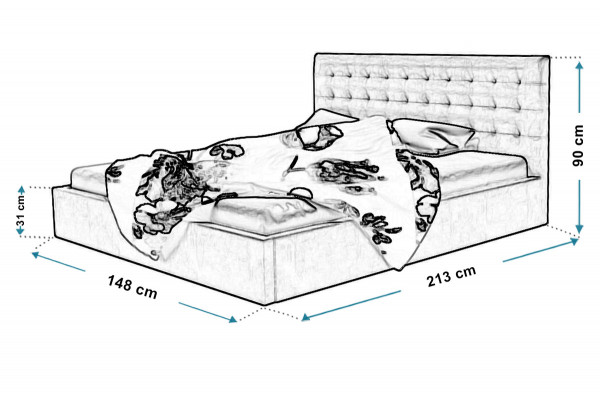 Čalouněná postel 120x200 cm Missi