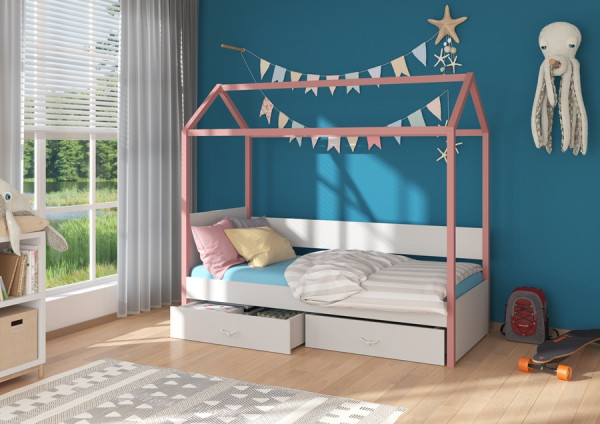 Dětská postel Quido 80x180 cm domeček