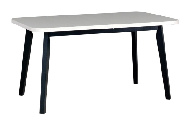 Dekor dřeva DM - deska stolu: černé nohy a bilá deska stolu