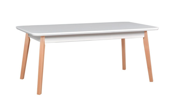 Dekor dřeva DM - deska stolu: bilá deska stolu nohy dub sonoma