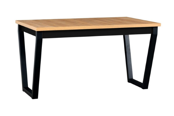 Dekor dřeva DM - deska stolu: dub granson a černé nohy