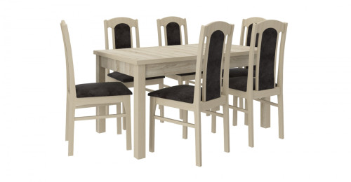 Potahová látka židle: dekor dřeva dub sonoma potahová látka černá