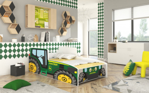 Barva postele traktor: zelená