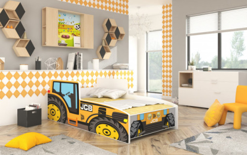 Barva postele traktor: žlutá