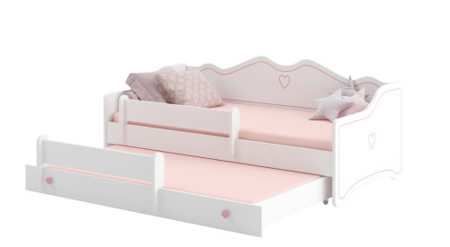 Modely dětské postele Bambo se zábranou: Růžová