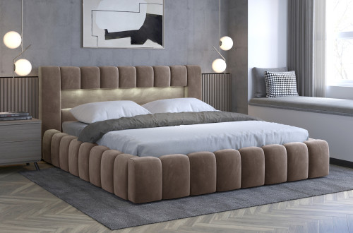 Čalouněná postel Lamica + dřevěný rošt