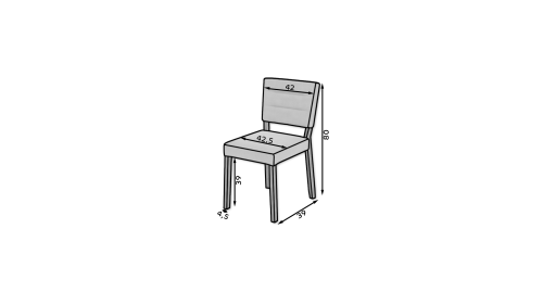 Čalouněná jídelní židle RODOS 80
