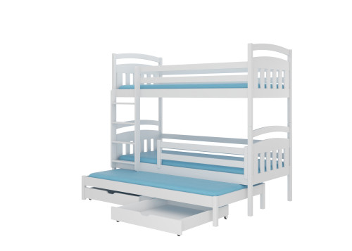 Patrová postel pro tři děti ALDO 200 x 90 cm
