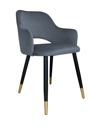 Židle Milano černo/zlatá noha