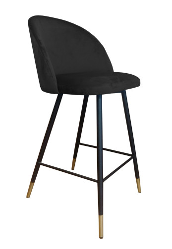Barová židle Colin černo/zlatá kostra